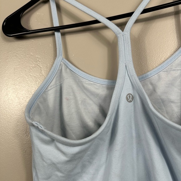 Lululemon Power Y Tank Luon Breezy Blue Size 8 - Picture 3 of 6
